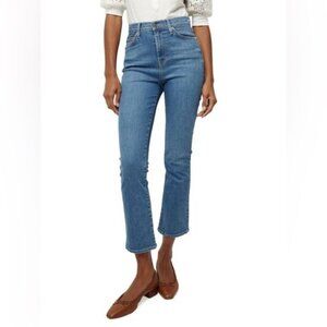 Veronica Beard Carly Kick Flare Crop Cropped High Rise Jeans Size 26 Denim